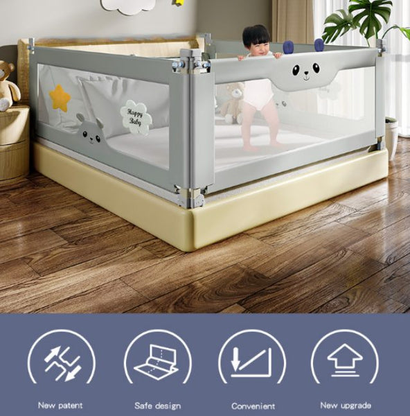 Baby Bed Rail 1.5m, Kids Safe Toddler Fence 150cm