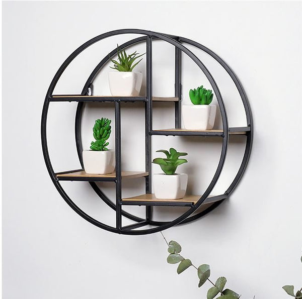 Wall Hanging Shelf Flower Holder Bracket Storage Rack Display Home
