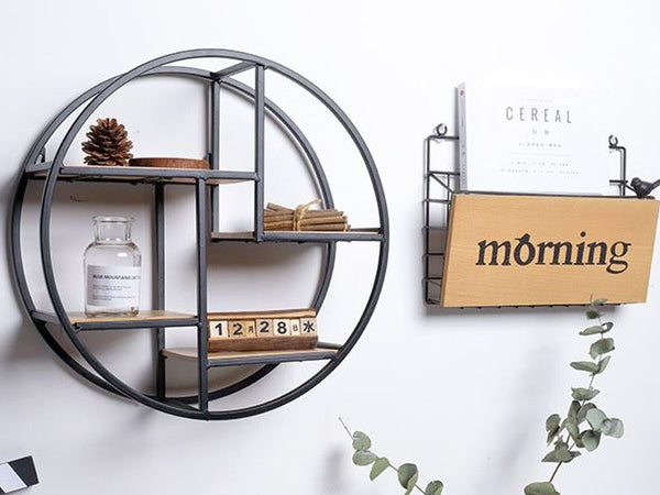 Wall Hanging Shelf Flower Holder Bracket Storage Rack Display Home
