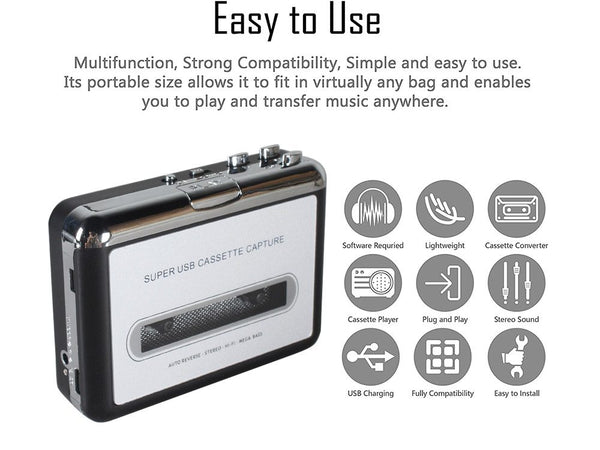 PTN NEW USB Cassette Capture Player