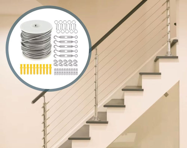 30M Stainless Steel Wire Rope Cable Kit