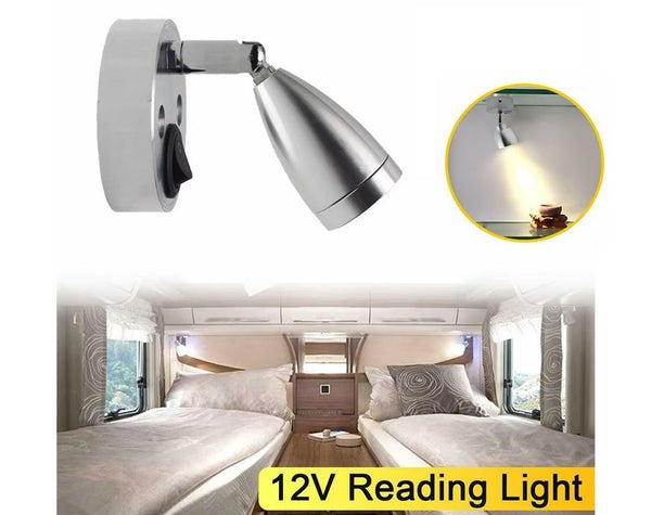 LED Reading Light with adjustable swivel and switch 12V