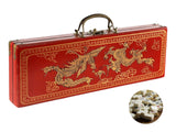 Mahjong Set with 2PCS Dice & Wooden Carrying Case Box
