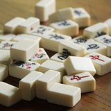 Mahjong Set with 2PCS Dice & Wooden Carrying Case Box