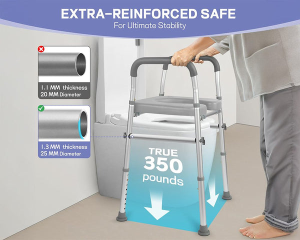 Adjustable Raised Toilet Seat