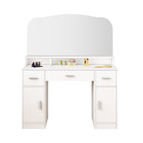 Dressing Table Vanity Mirror Dresser Makeup Desk With 3 Drawers Storage Bedroom