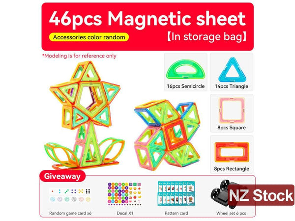 Magnetic Building Blocks Tiles Set