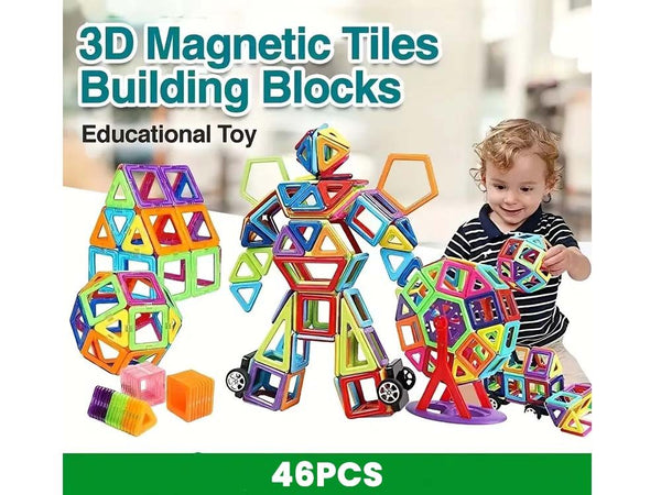 Magnetic Building Blocks Tiles Set