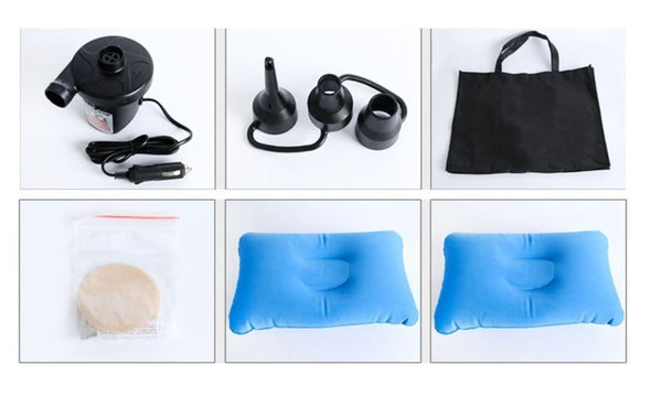 BLACK Heavy Duty Car Travel Inflatable Mattress Car Inflatable Bed