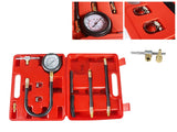 Universal Fuel Injection Gauge Pressure Tester Test Kit Car System Pump Tool Set