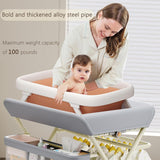 Baby Changing Table, Portable Folding Changing Table with Wheels