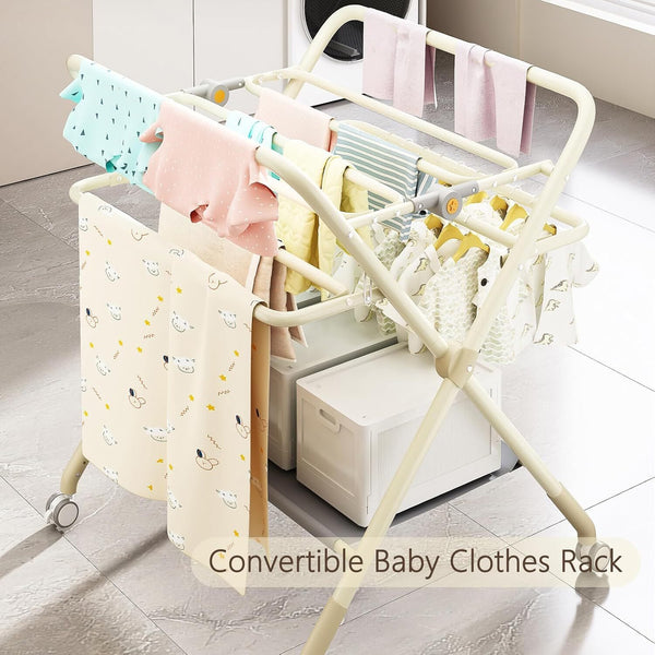 Baby Changing Table, Portable Folding Changing Table with Wheels