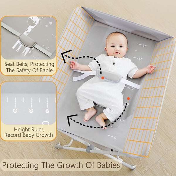 Baby Changing Table, Portable Folding Changing Table with Wheels