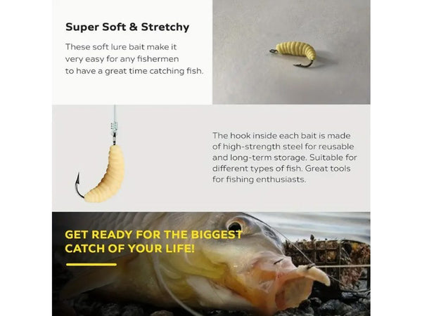 Soft Artificial Bread Worm Fishing Lure