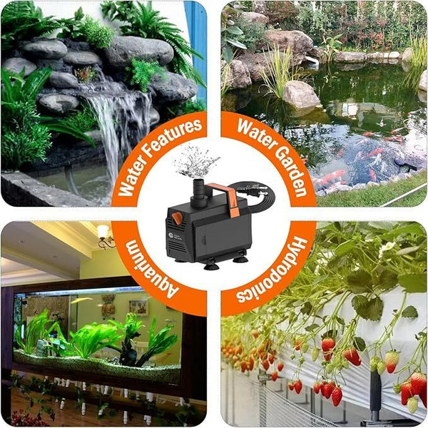 Submersible Water Pump Fountain Fish Tank Aquarium Pump 30W 2000L