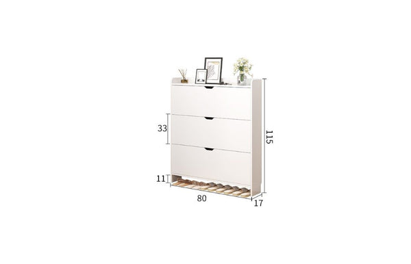 80x17x115cm Slim Shoes Rack Organizer Entrance Cabinet Shoe Flip Shelves