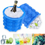 Ice Cube Maker Silicone Ice Bucket Space Saving Ice Tray
