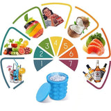 Ice Cube Maker Silicone Ice Bucket Space Saving Ice Tray