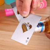 Poker Card Beer Wine Bottle Opener Stainless Steel