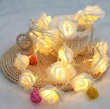 10 LED Rose Flower String Lights Fairy Wedding Christmas