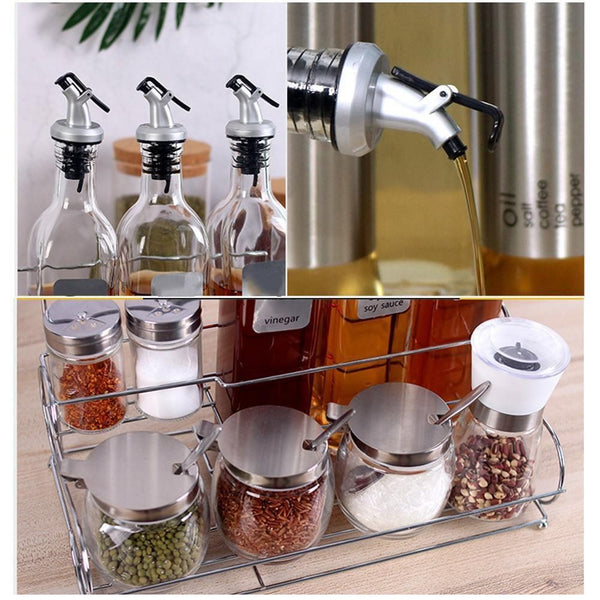 180ml Glass Olive Oil Vinegar Dispenser Pourer Seasoning Bottle
