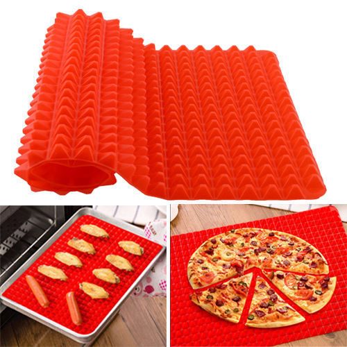 Pyramid Non Stick Fat Reducing Silicone Baking Tray Sheets