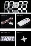 Modern Digital 3D White USB Powered LED Wall Clock