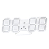 Modern Digital 3D White USB Powered LED Wall Clock