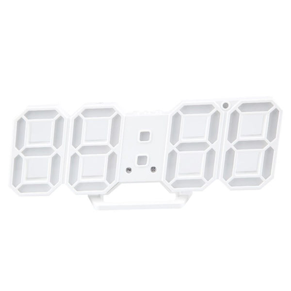 Modern Digital 3D White USB Powered LED Wall Clock