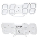 Modern Digital 3D White USB Powered LED Wall Clock