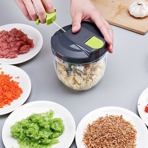 Manual Fruit Vegetable Chopper Hand Pull Food Cutter