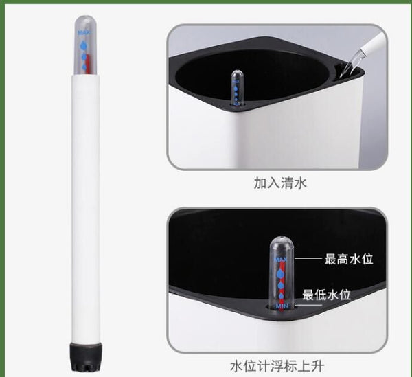 Self Watering Flower Pot with Water Level Gauge
