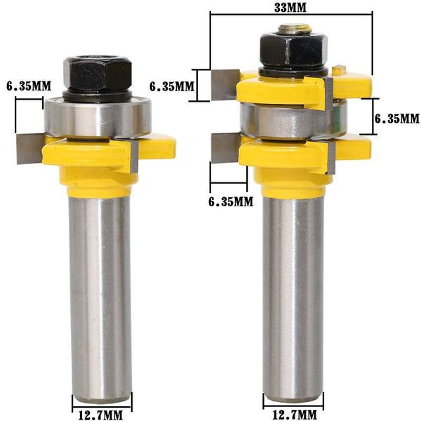 Tongue & Groove Router Bit Set 1/2“ Shank