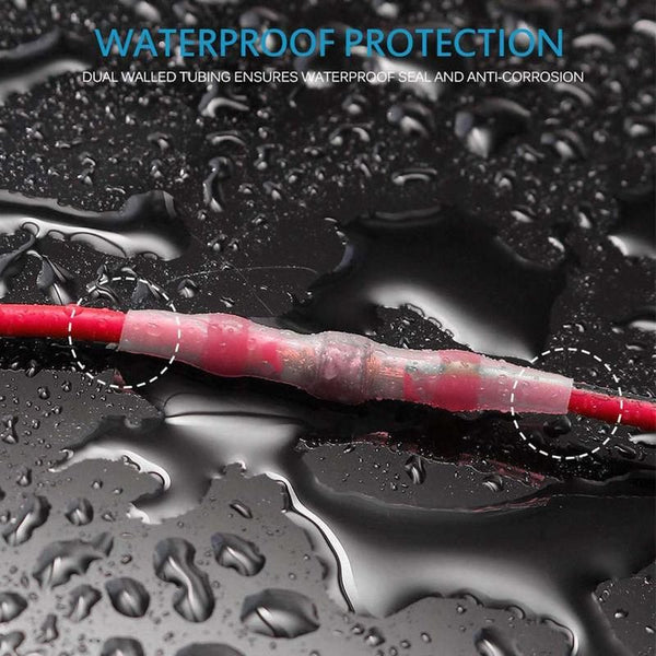 250pcs Solder Seal Sleeve Heat Shrink Butt Wire Connectors Terminals