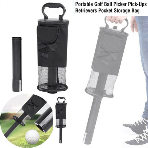 Golf Ball Retriever Golf Ball Picker Pocket Storage Bag