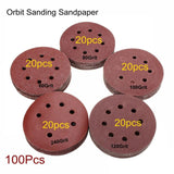 100pcs 125mm 5" Sanding Discs