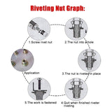 430pcs Rivet Nut Rivnut Tool Kit
