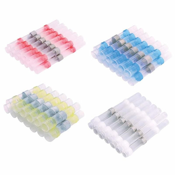 250pcs Solder Seal Sleeve Heat Shrink Butt Wire Connectors Terminals