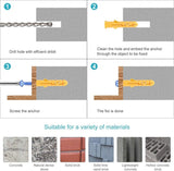 200pcs Self Drilling Anchor Screws Kit