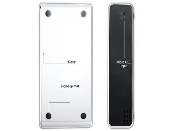 2 in 1 Wireless Phone Charger & LED Alarm Clock Comb.