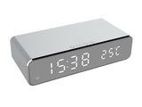2 in 1 Wireless Phone Charger & LED Alarm Clock Comb.
