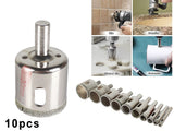 10PCS Diamond Hole Saw Drill Bits