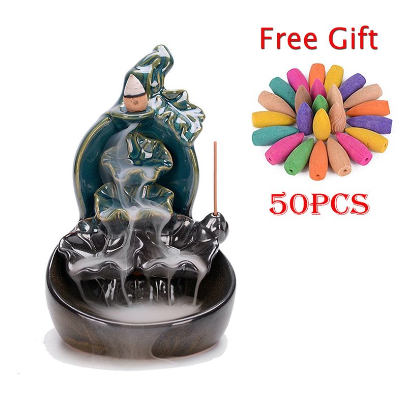 50PCS Backflow Incense Cones for Waterfall Natural Scents for Backflow  Incense Burner