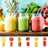 10pc Reusable Drinking stainless Steel Metal Straws