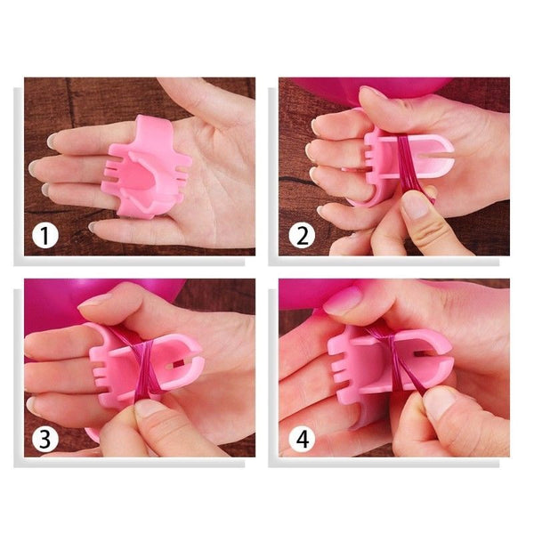 Easy To Use Knot Tying Tool For Latex Balloons Tie Clip