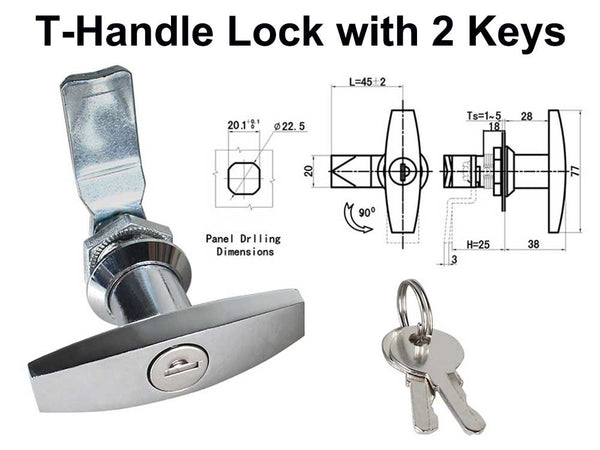 T-Handle Lock with Keys