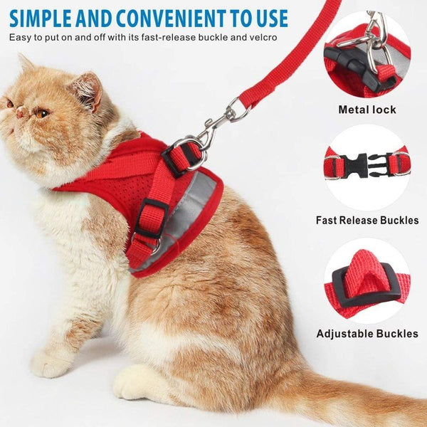Cat Vest Harness Leash Set