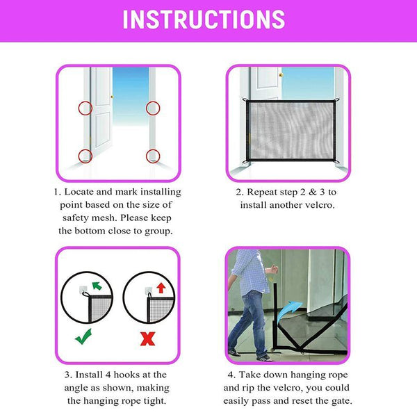 Dog Pet Safety Fence Magic Gate M