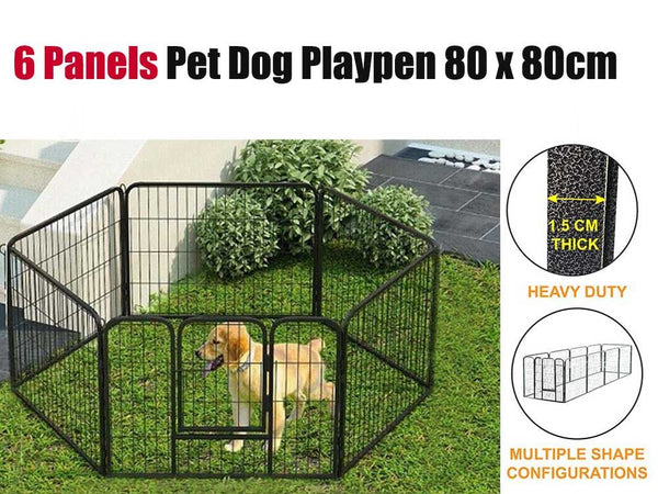 Dog Play Pen Pet Playpen - 6 Panels