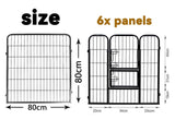 Dog Play Pen Pet Playpen - 6 Panels